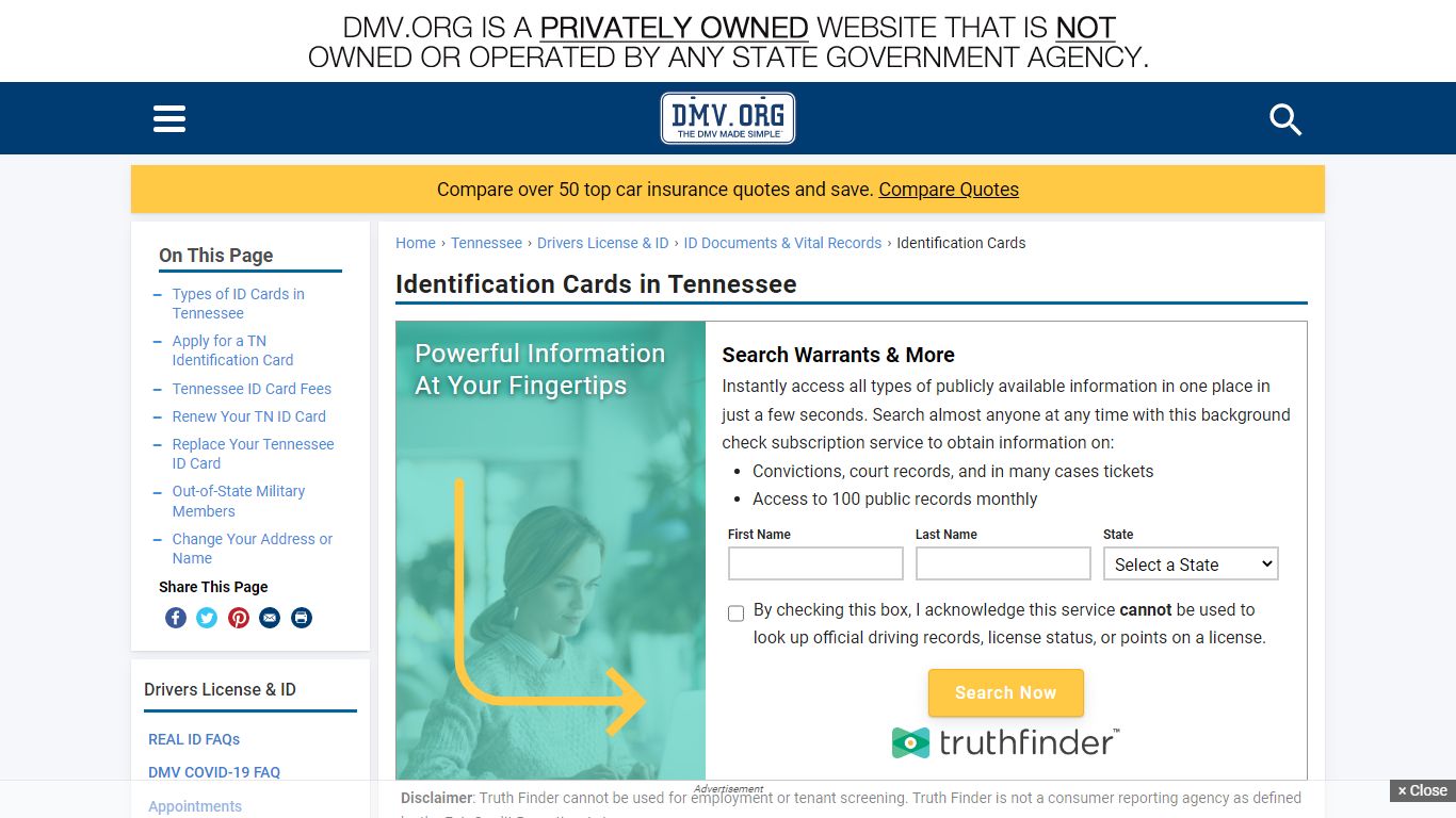 Apply for a New Tennessee Identification Card | DMV.ORG